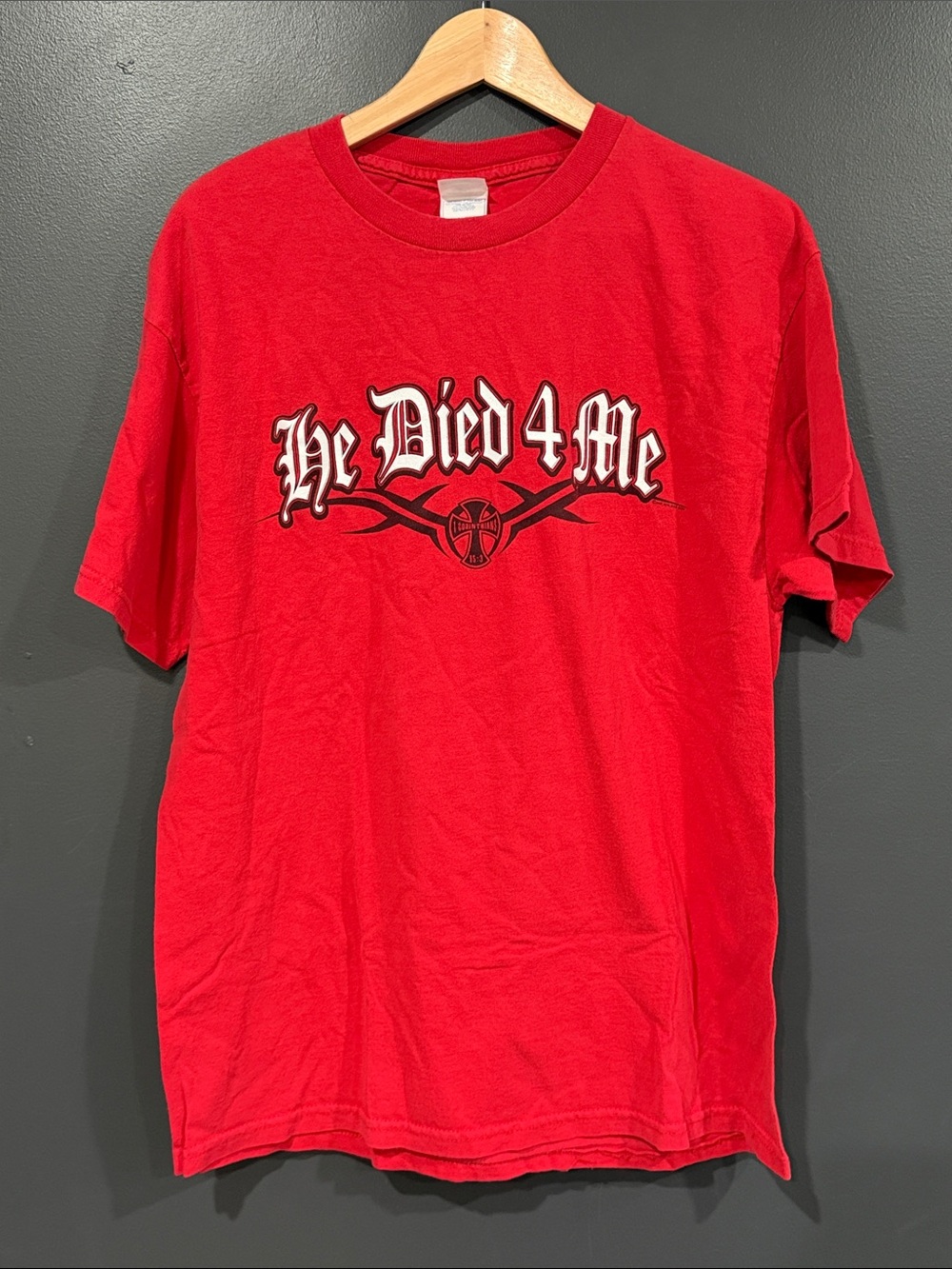 Red Graphic 'He Died 4 Me' West Coast Choppers Inspired L Tennessee River